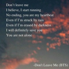 (ENG VER.) Don't Leave Me (BTS) Cover by Skyswirl