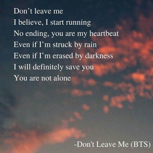 Stream (ENG VER.) Don't Leave Me (BTS) Cover by Skyswirl by Beyond Bangtan  | Listen online for free on SoundCloud
