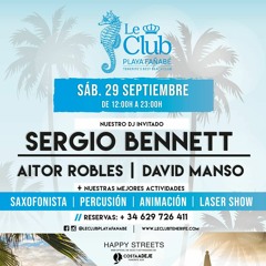 Le Club  - 29 Sep. // Sergio Bennett // David Manso // Aitor Robles // + Alex Sax & J.Meilán