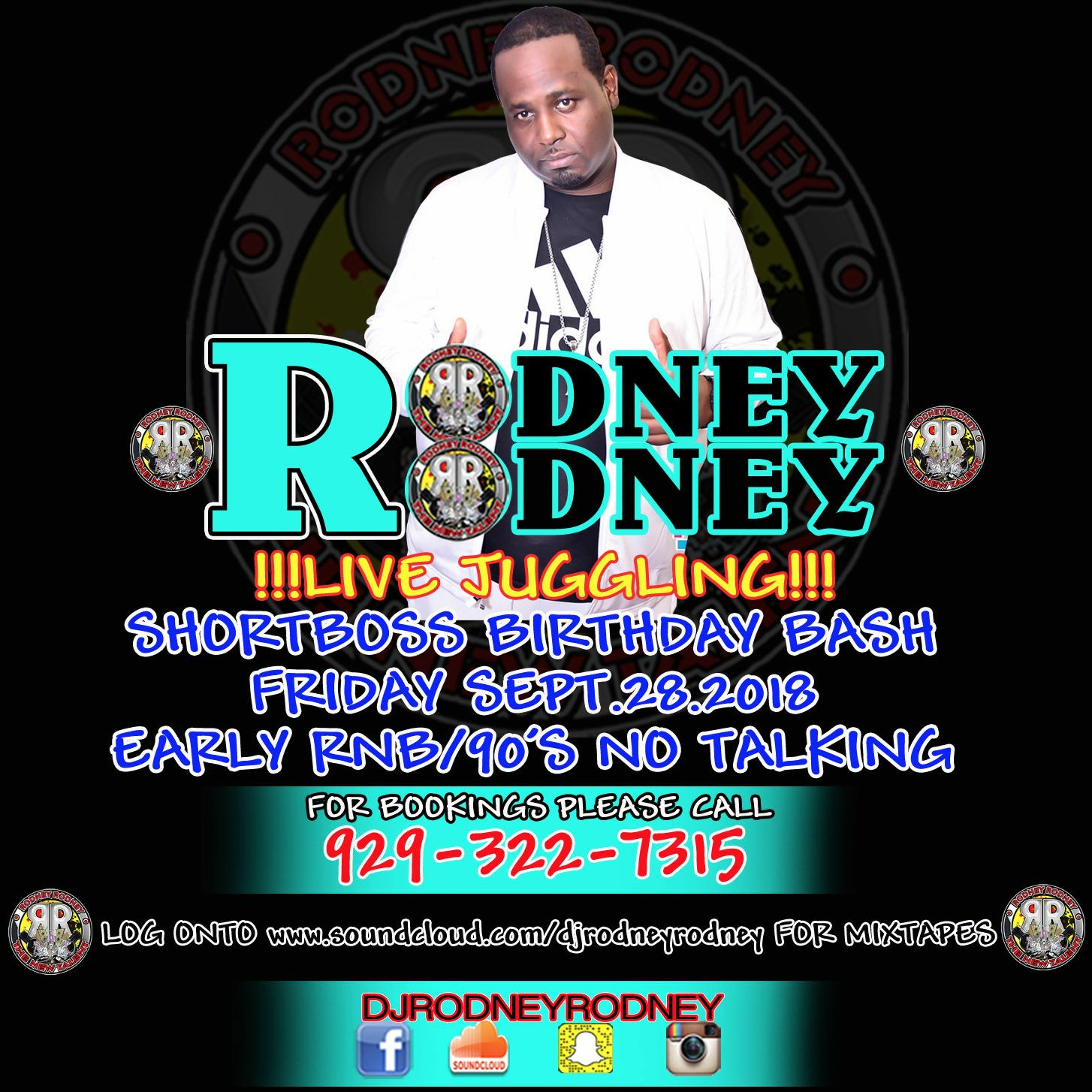 RODNEYRODNEY LIVE JUGGLING SHORTBOSS BIRTHDAY PARTY 2018 RNB/90S NO TALKING episode artwork