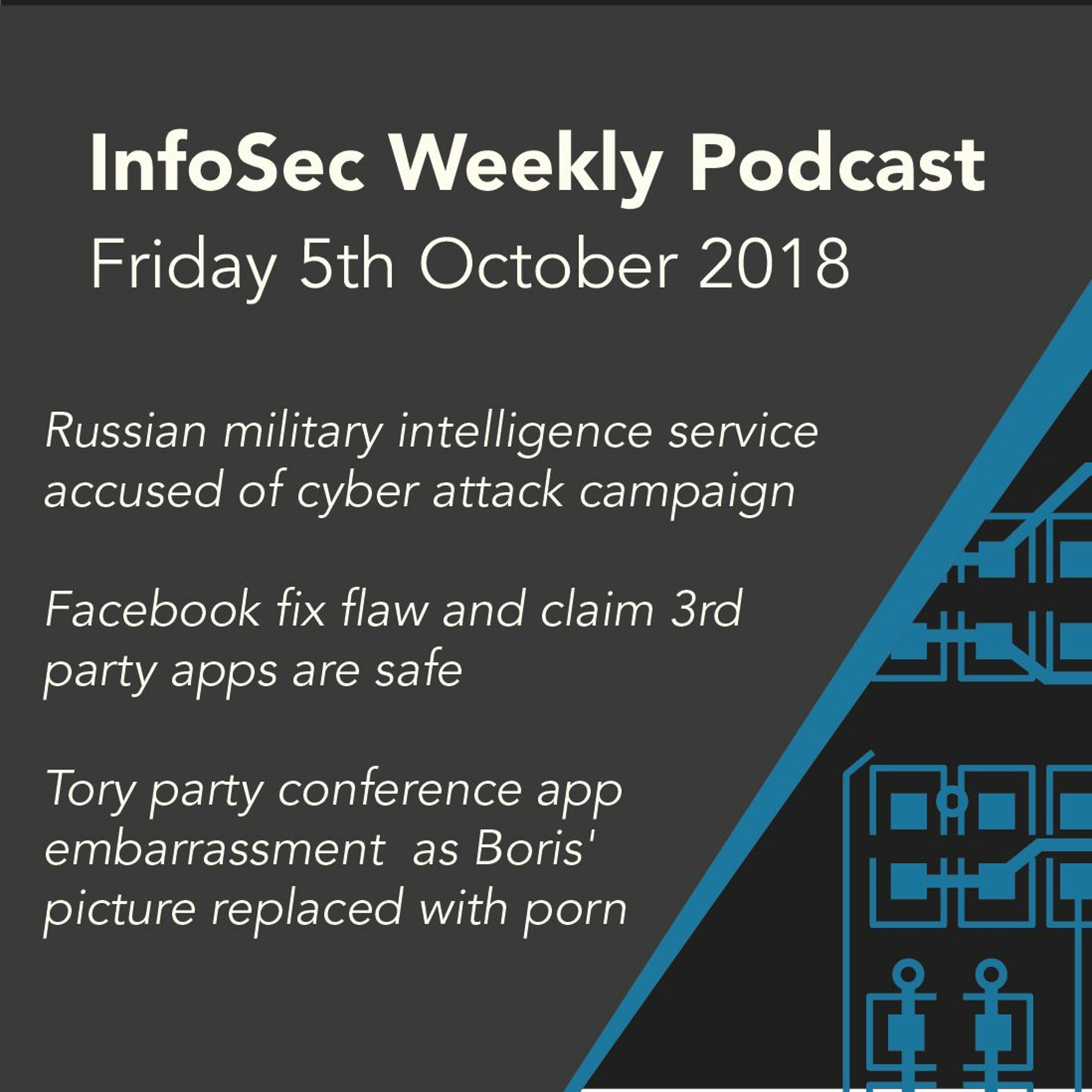 5 October Weekly Podcast: Russian cyber crimes, Facebook breach and Tory conference app
