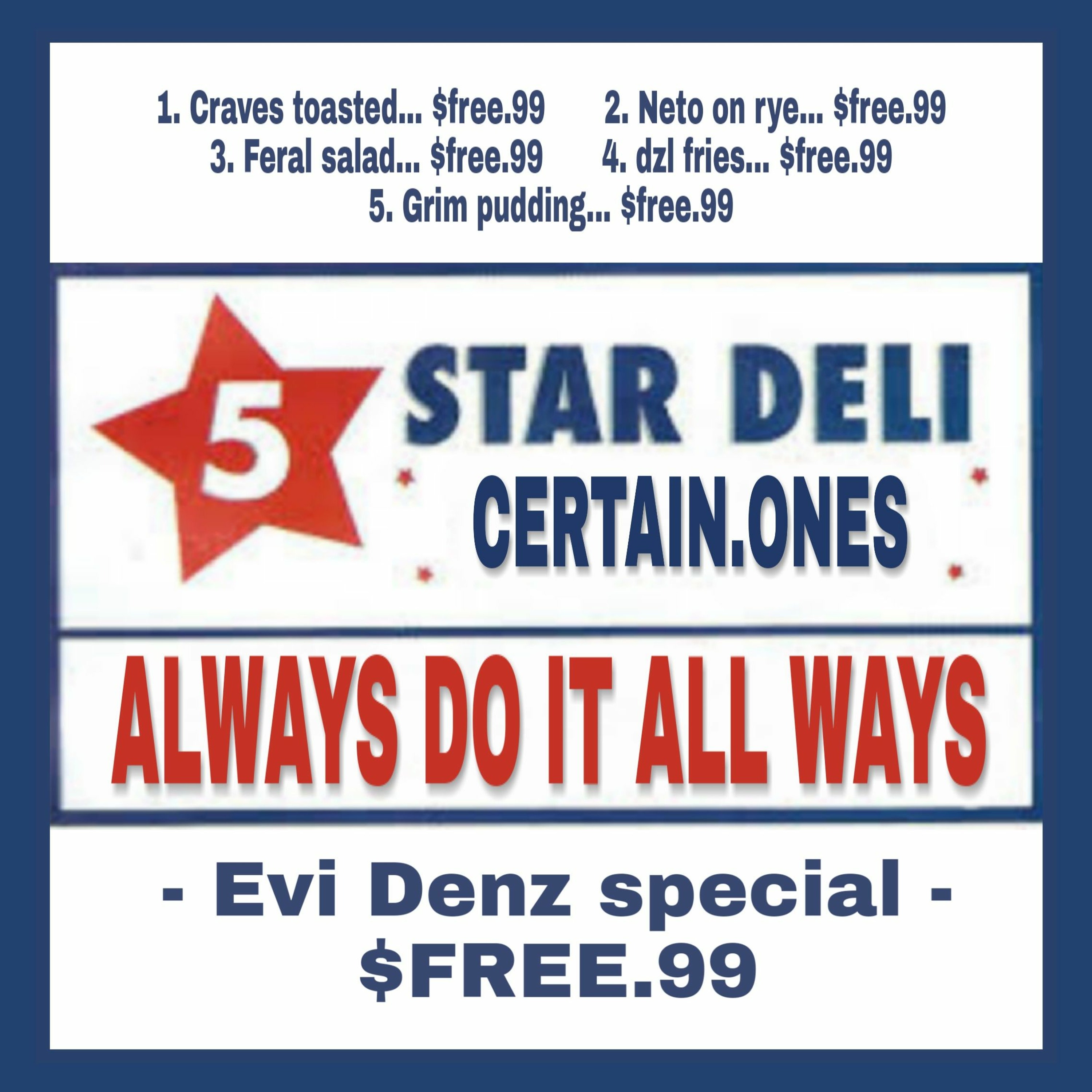 5 STAR DELI | BOBBY CRAVES • NETO • FERAL SERGE • DZL1 • MORTXGRIM • DJ EVI DENZ episode artwork
