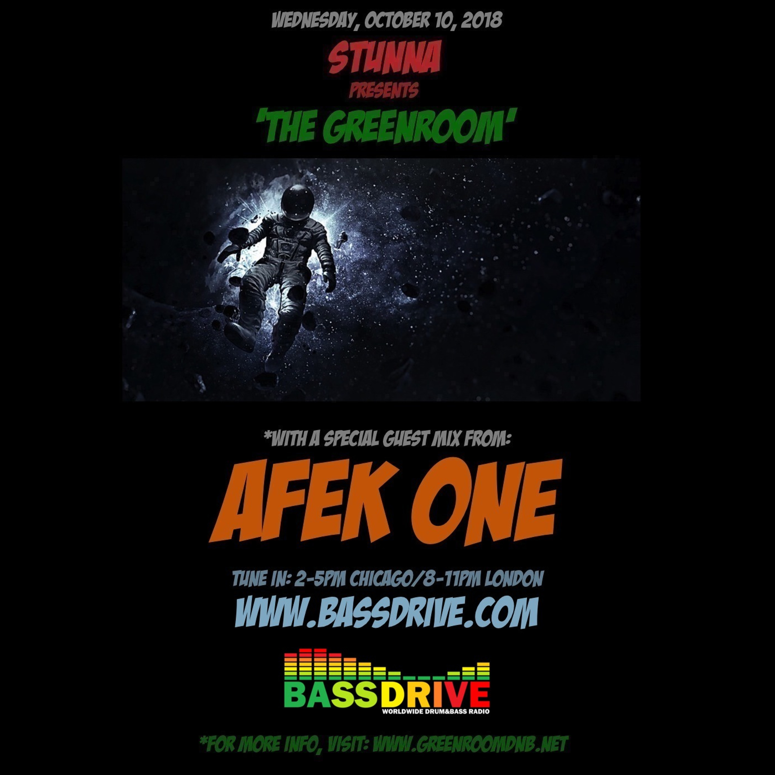 STUNNA Live in The Greenroom with AFEK ONE Guest Mix October 10 2018 episode artwork