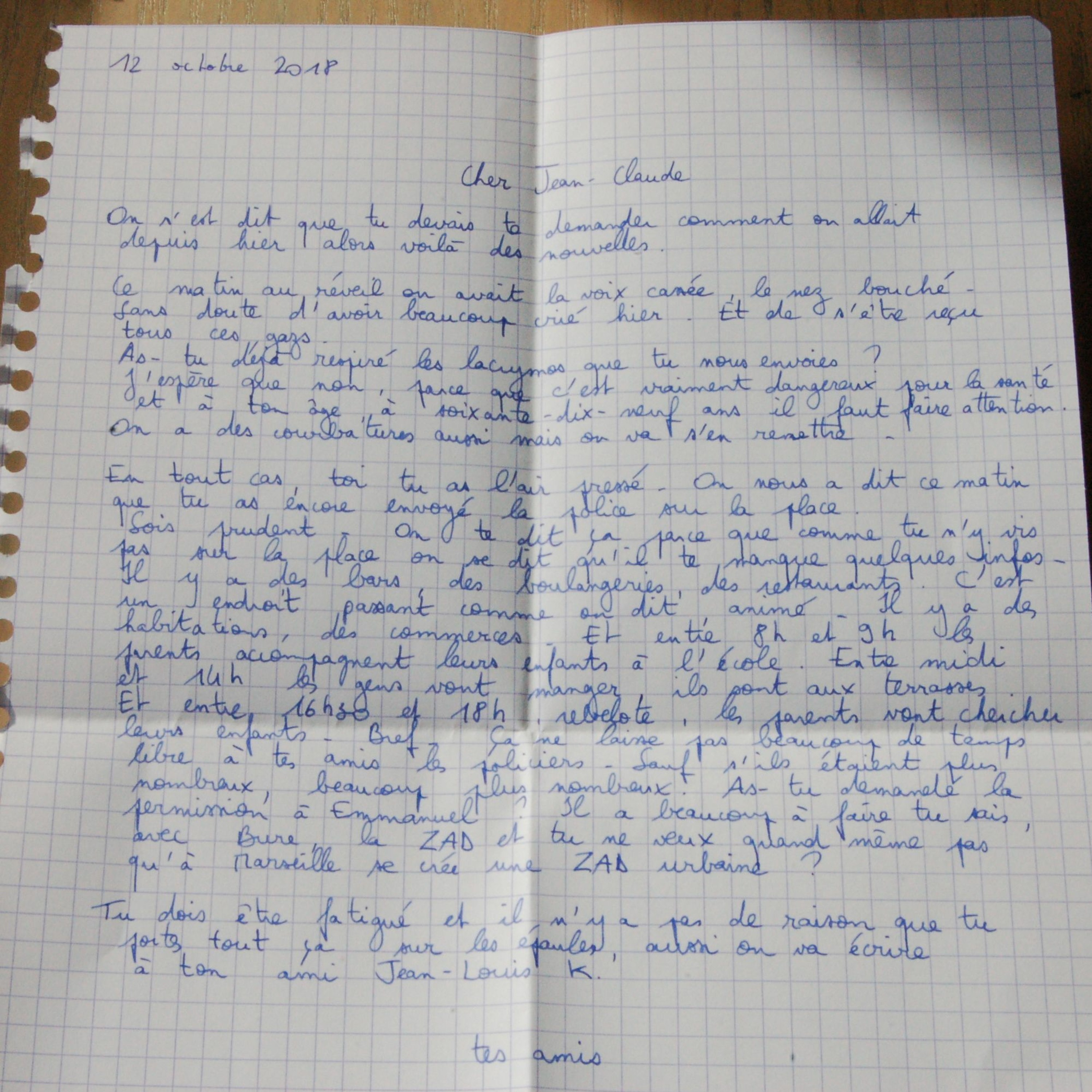 La plaine, lettre à Jean-Claude, 12 octobre 2018 episode artwork
