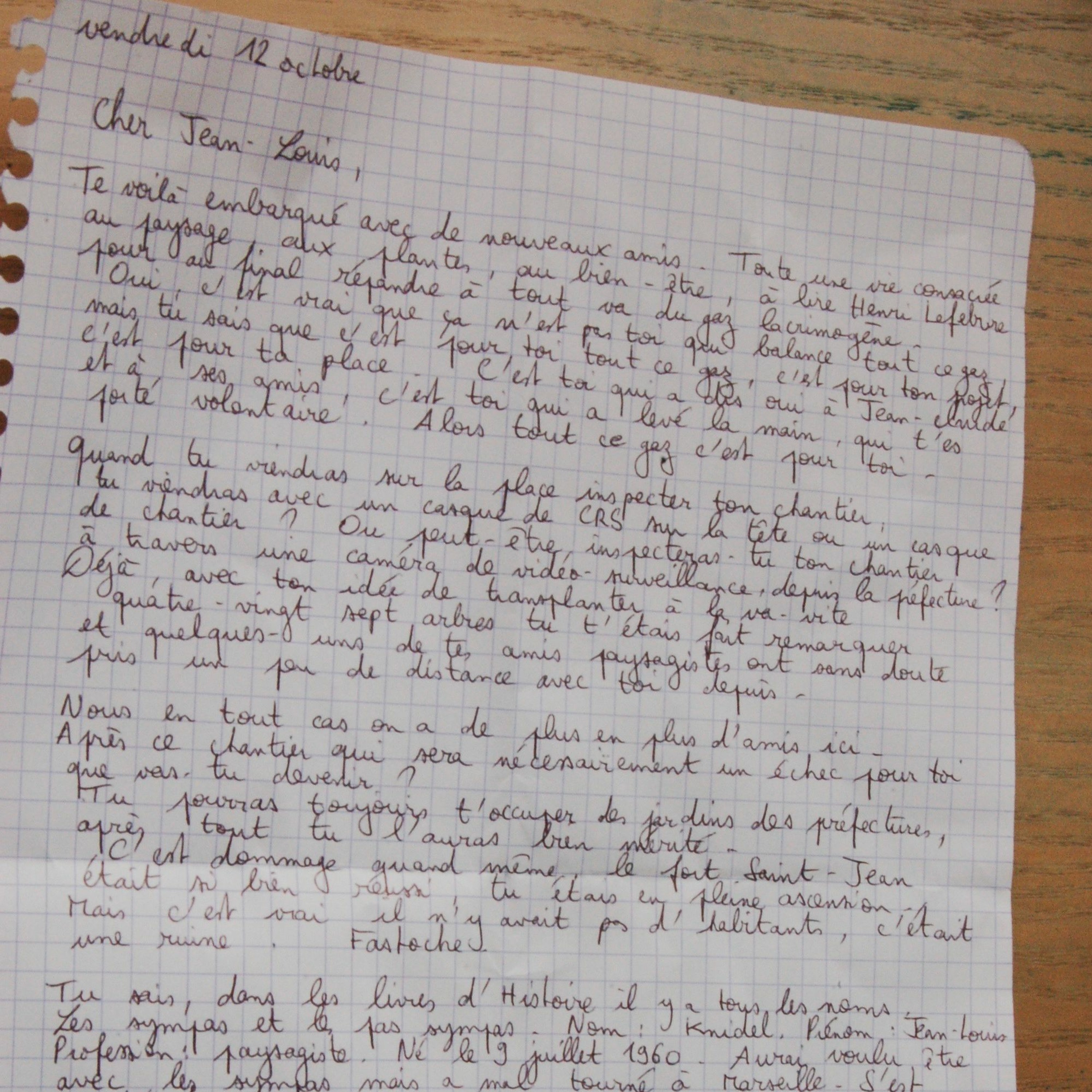 La plaine, lettre à Jean-Louis, 12 octobre 2018 episode artwork