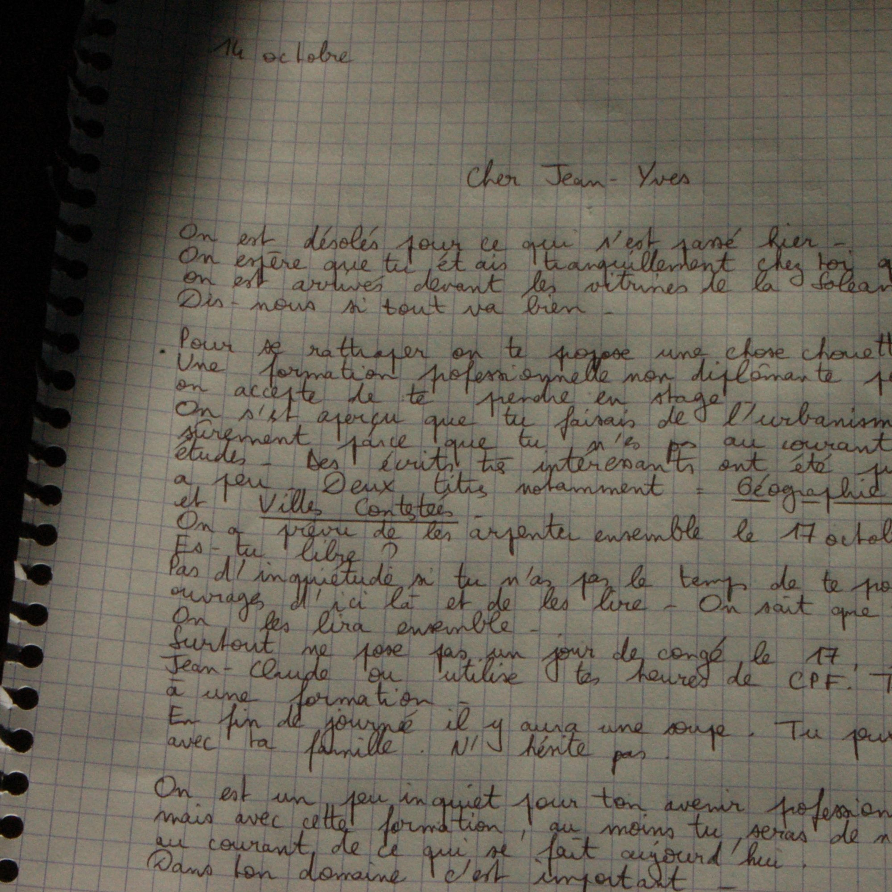 La plaine, lettre à Jean-Yves, 14 octobre 2018 episode artwork