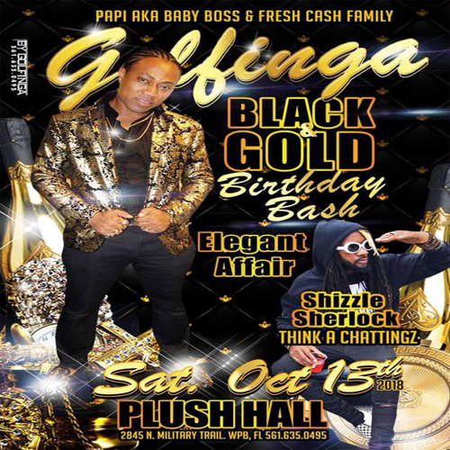 Goldfinga Black & Gold Birthday Bash - Dub Electric Experience x Madd Squad x Island Vibes x Adonai