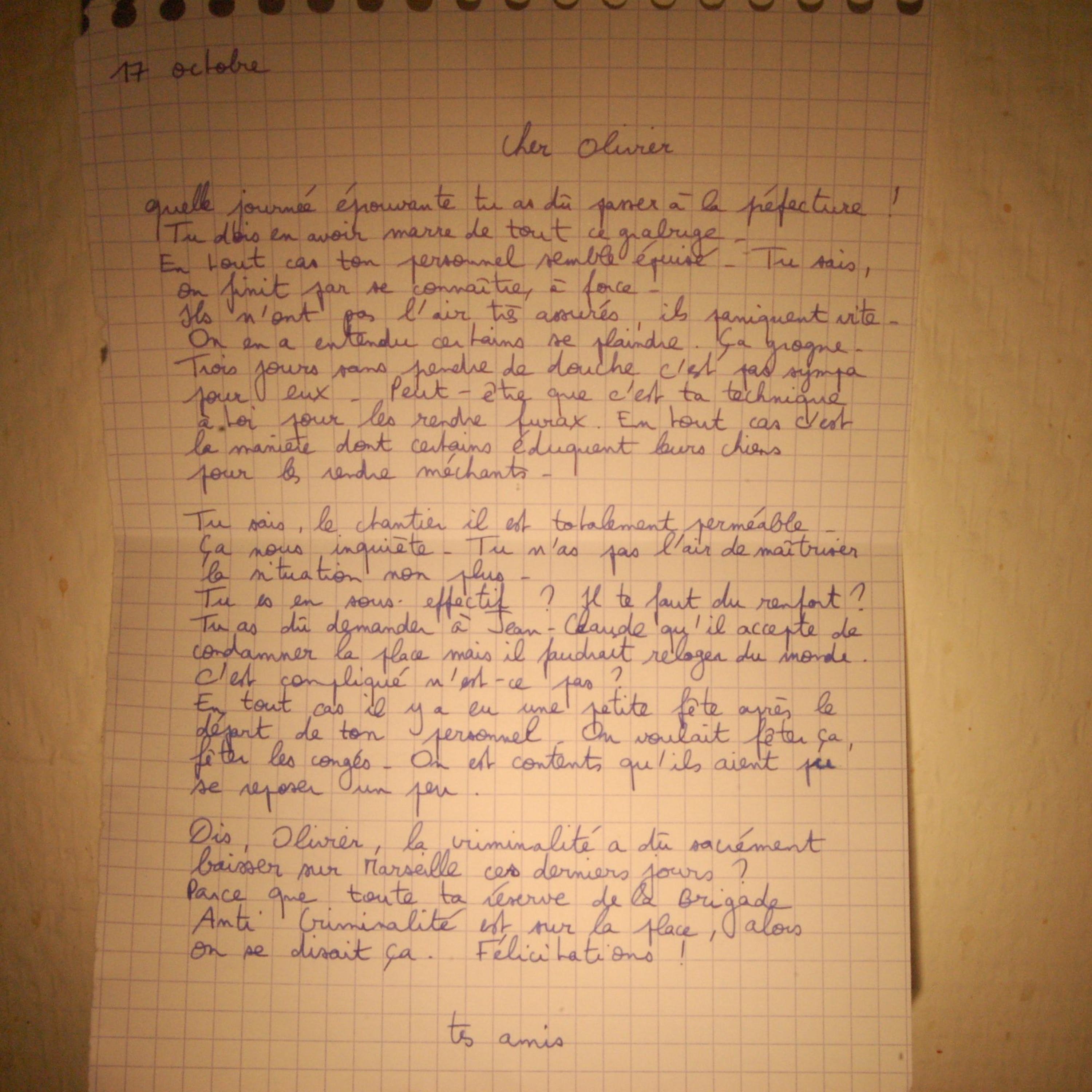 la plaine, lettre à Olivier, 17 octobre 2018 episode artwork