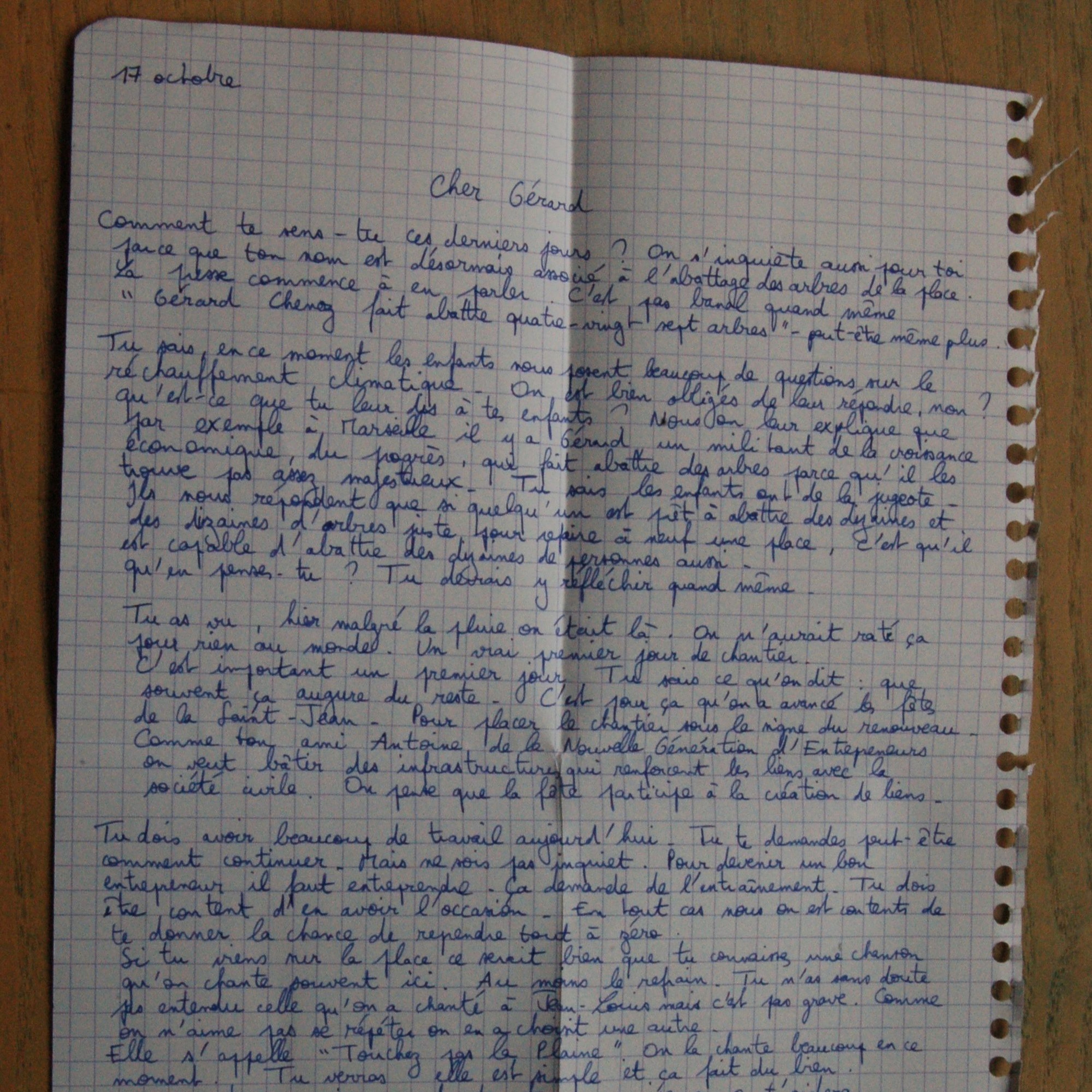 La plaine, lettre à Gérard, le 17 octobre 2018 episode artwork
