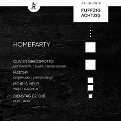 Toni Strauss B2b Carlos @Ritter Butzke, Homeparty (02.10.18)