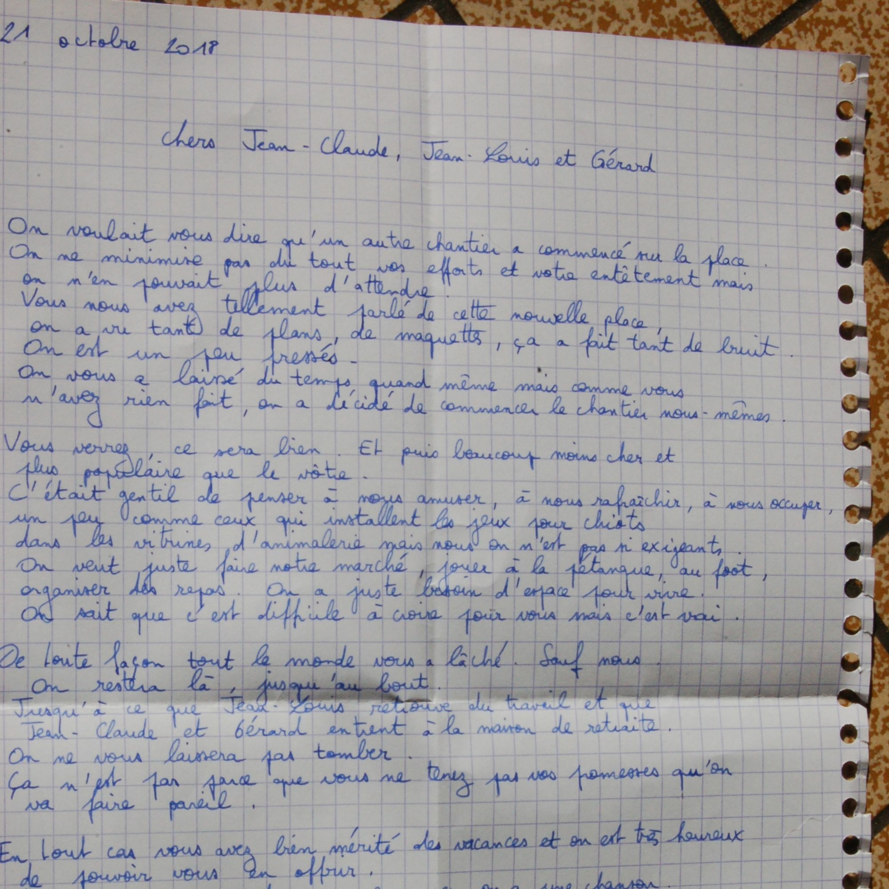 La plaine, lettre à Jean-Claude, Jean-Louis & Gérard, 21 Octobre 2018 episode artwork