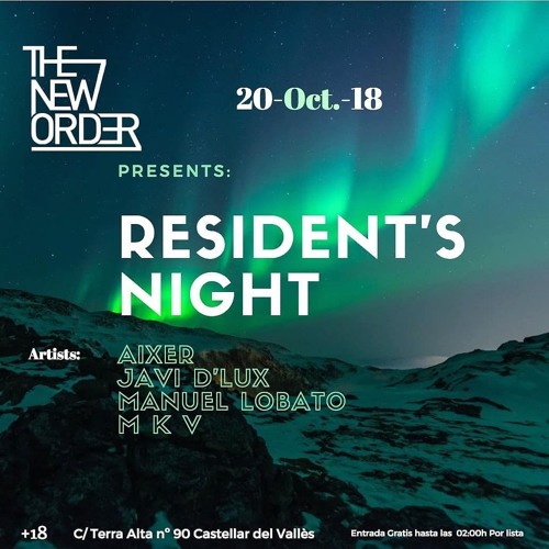 Aixer @The New Order Resident's night 20-10-2018