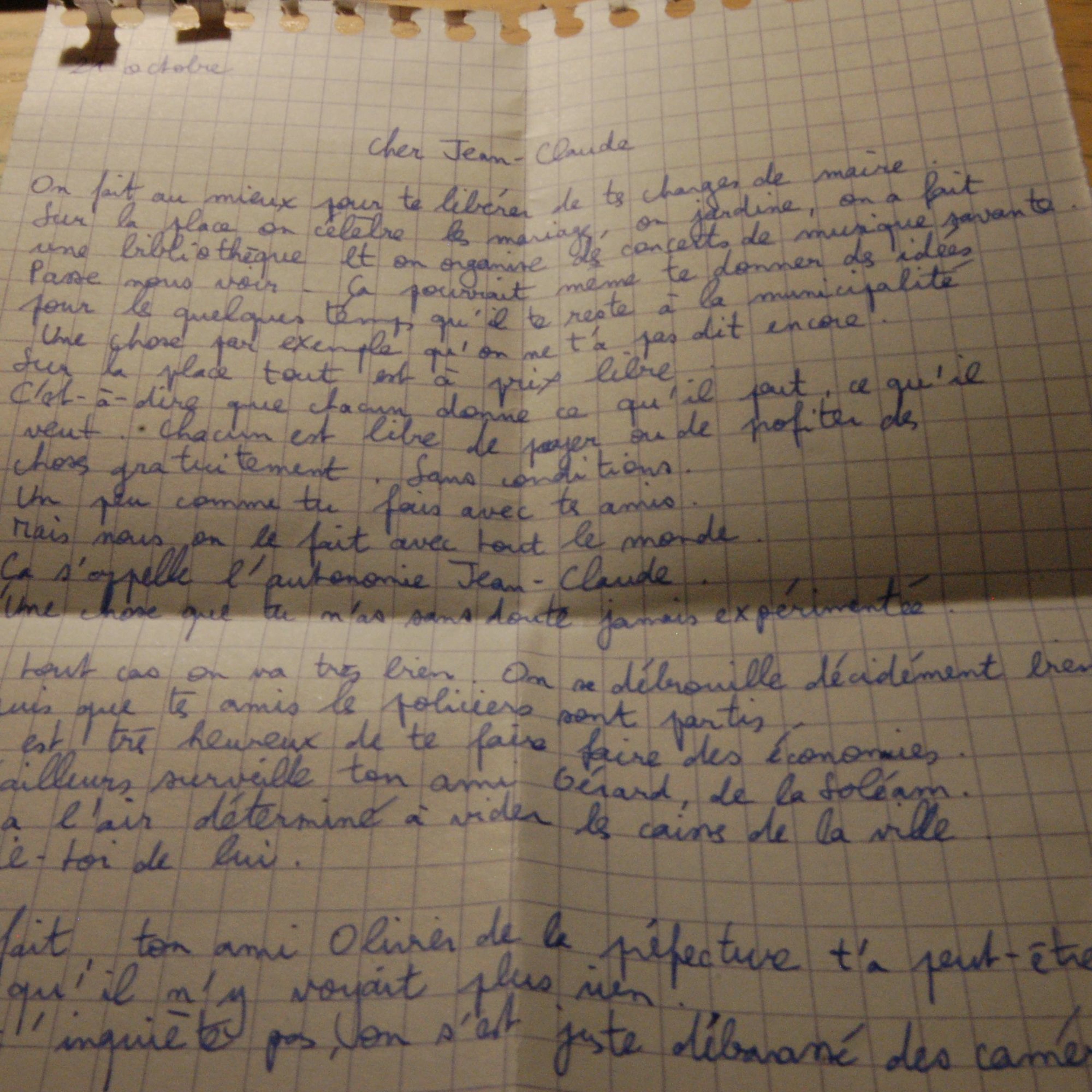 la plaine, lettre à Jean-Claude, 21 octobre 2018 episode artwork