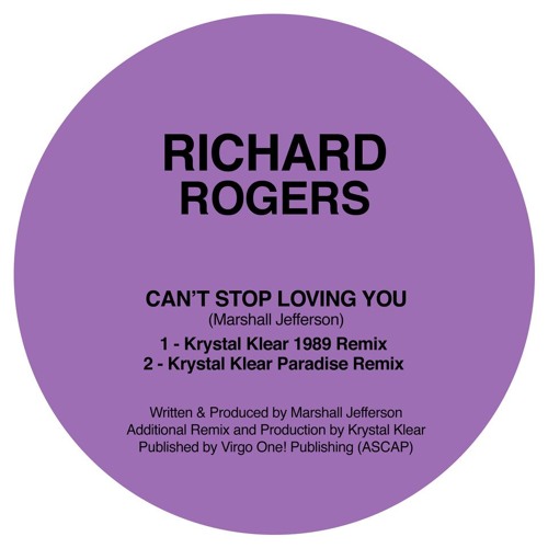 Richard Rogers - Can't Stop Loving You (Krystal Klear 1989 Remix)