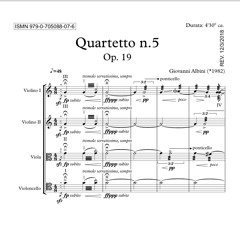 "Quartetto n.5", Op. 19, for string quartet