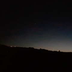 on the road, in the dark