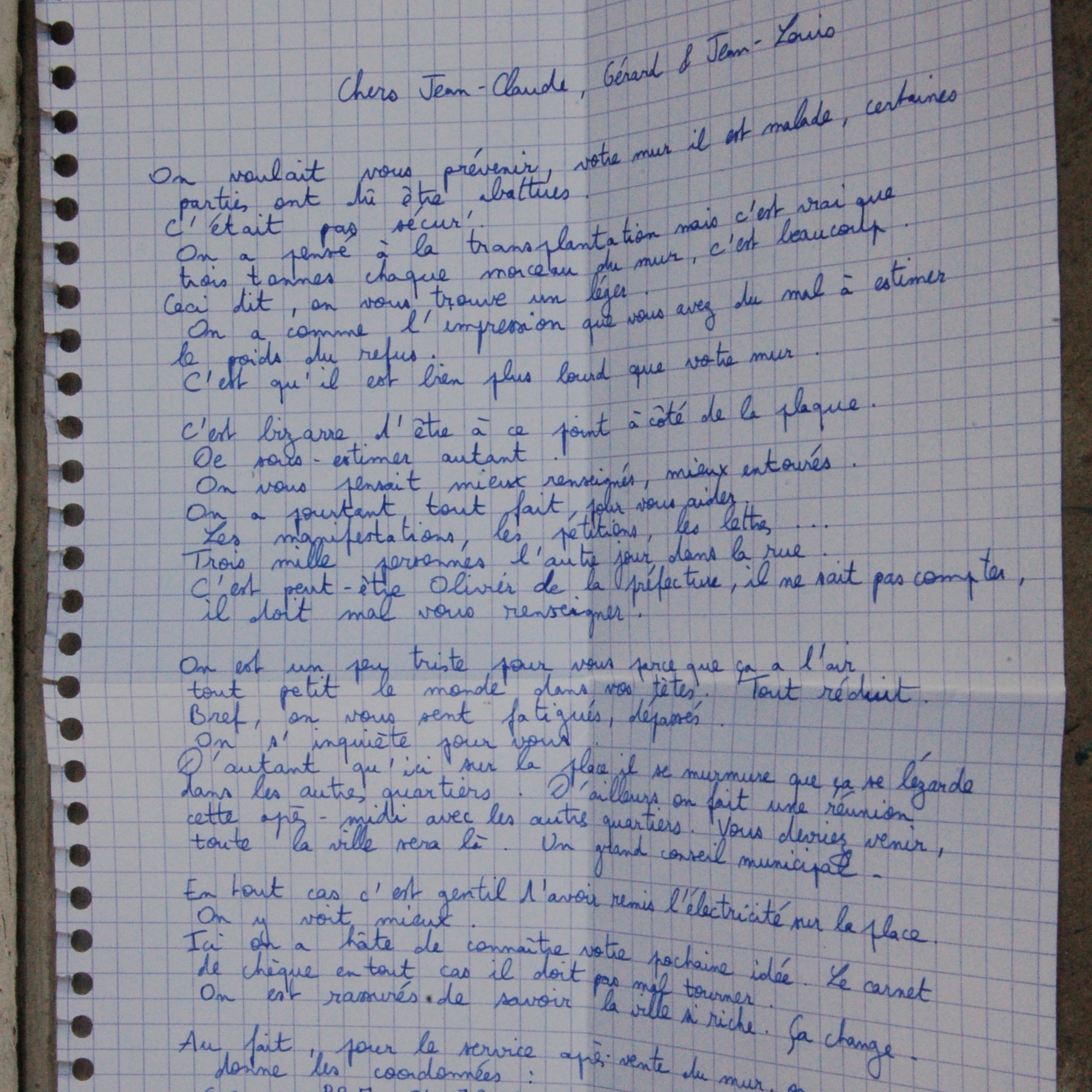 La plaine, lettre à Jean-Claude, Jean-Louis & Gérard, 3 novembre 2018 episode artwork