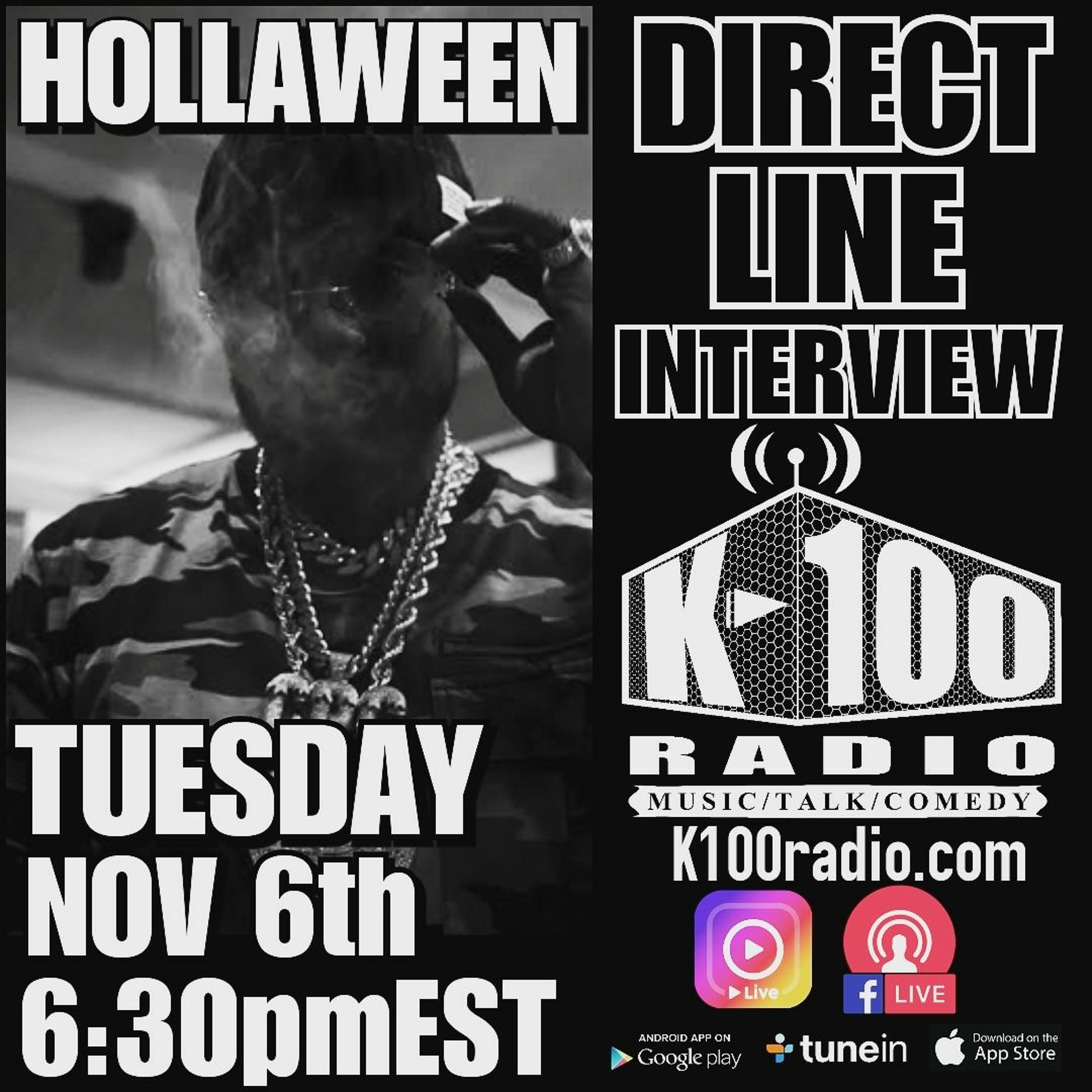 Direct Line Interview with HOLLAWEEN on K-100 Radio episode artwork