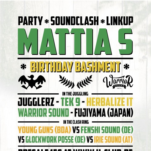 Mattias Birthday Clash 2018 - Fenshi Sound vs Glockwork Posse vs Irie Sound