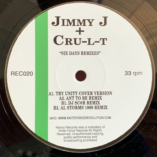 Jimmy J & Cru-L-T - Six Days (Ant To Be Remix) (soundclip preview)