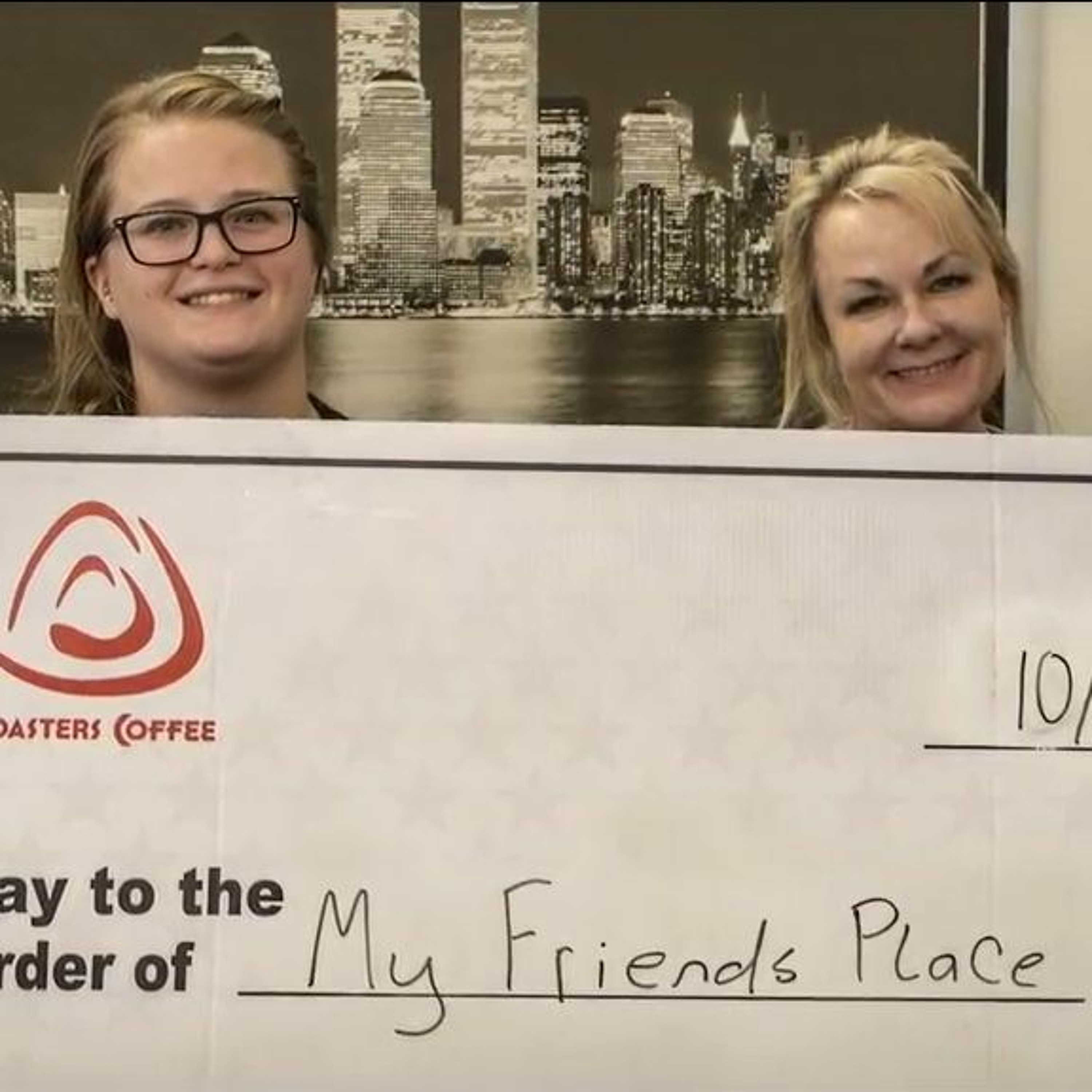 Our donation to My Friends Place