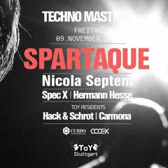 Hermann Hesse @ ToY Club Stuttgart w/ SPARTAQUE (techno/live-rec)