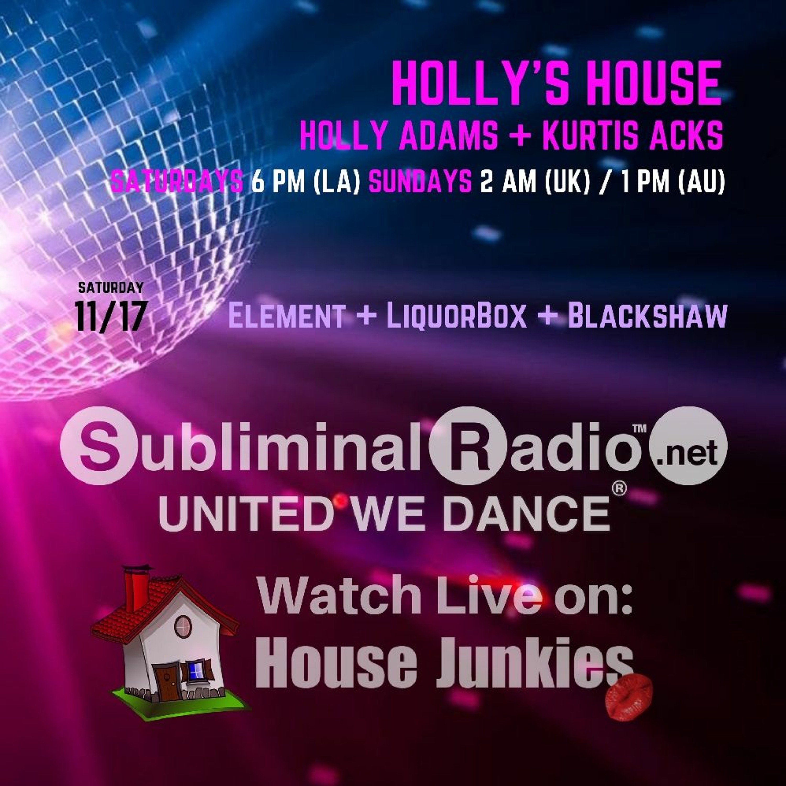 Blackshaw B2B Element | Holly's House on Subliminal Radio |Show 52 episode artwork