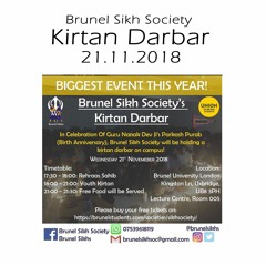 Bibi Manjot Kaur Ji - Brunel Sikh Society Kirtan Darbar - 21.11.18