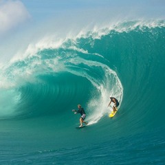 Two Surfers At The Same Wave