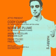 Norm De Plume exclusive mixtape for Attic (Sydney)