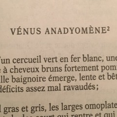 Vénus anadyomène, Arthur Rimbaud.