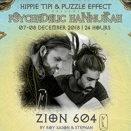 Zion 604 @ Hippie tipi & Puzzle Effect - Psychedelic Hannukah Set