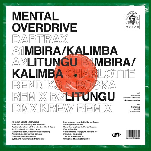 MUSAR005 // Mental Overdrive - DARTRAX (incl DMX Krew, Charlotte Bendiks & Boska Remix)