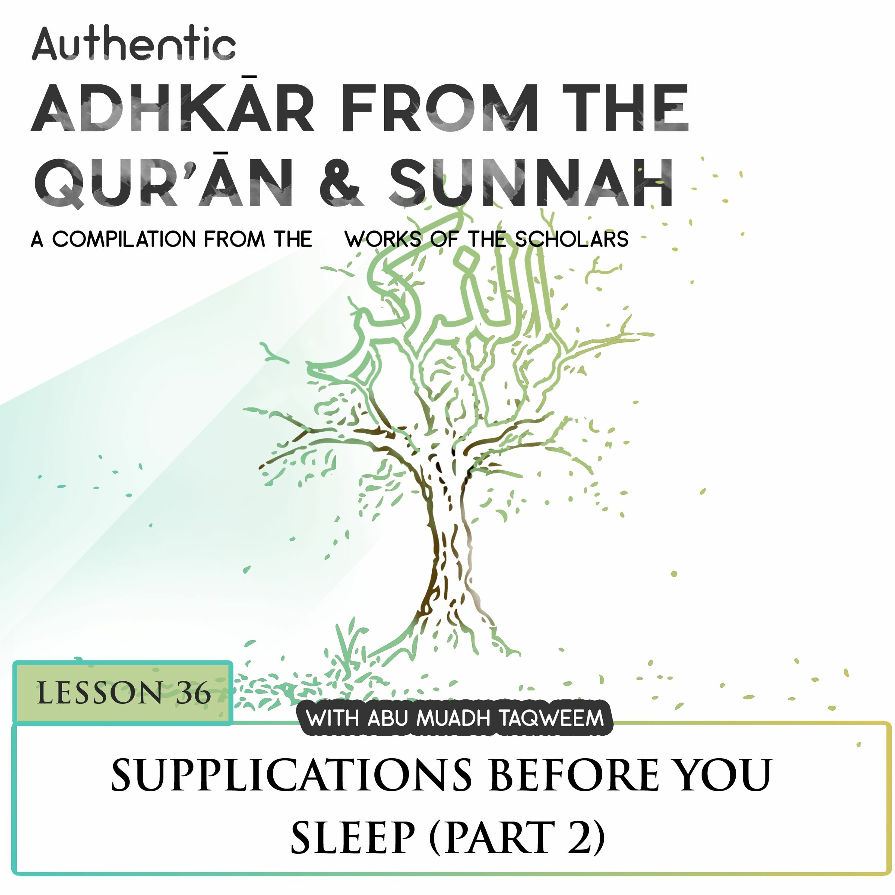 Lesson 36 Supplications Before You Sleep (Part 2)