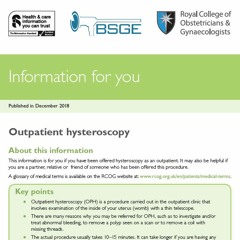 Outpatient hysteroscopy