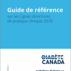 Le nouveau guide de pratique Diabètes Canada 2018