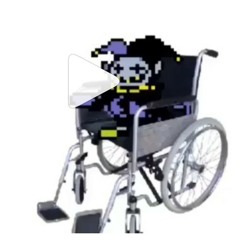 Jevil's in a fuggin Wheelchair