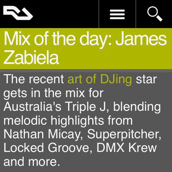 James Zabiela Mix for Triple J Dec 2018