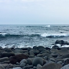 At the edge of the sea