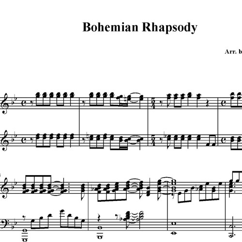 bulto En la cabeza de Sumergido Stream Queen, Bohemian Rhapsody (Piano Cover, Sheet music, Bohemian  Rhapsody OST) by Song Think | Listen online for free on SoundCloud
