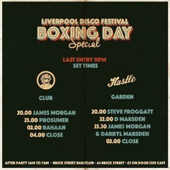 Steve Froggatt Live DJ Set @ Hustle & Liverpool Disco Festival Boxing Night Special 2018