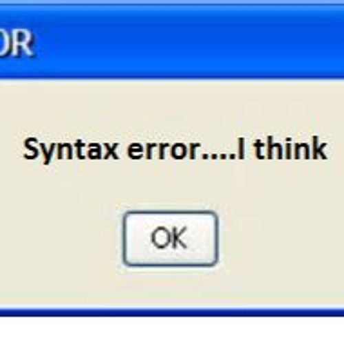 Syntax Error