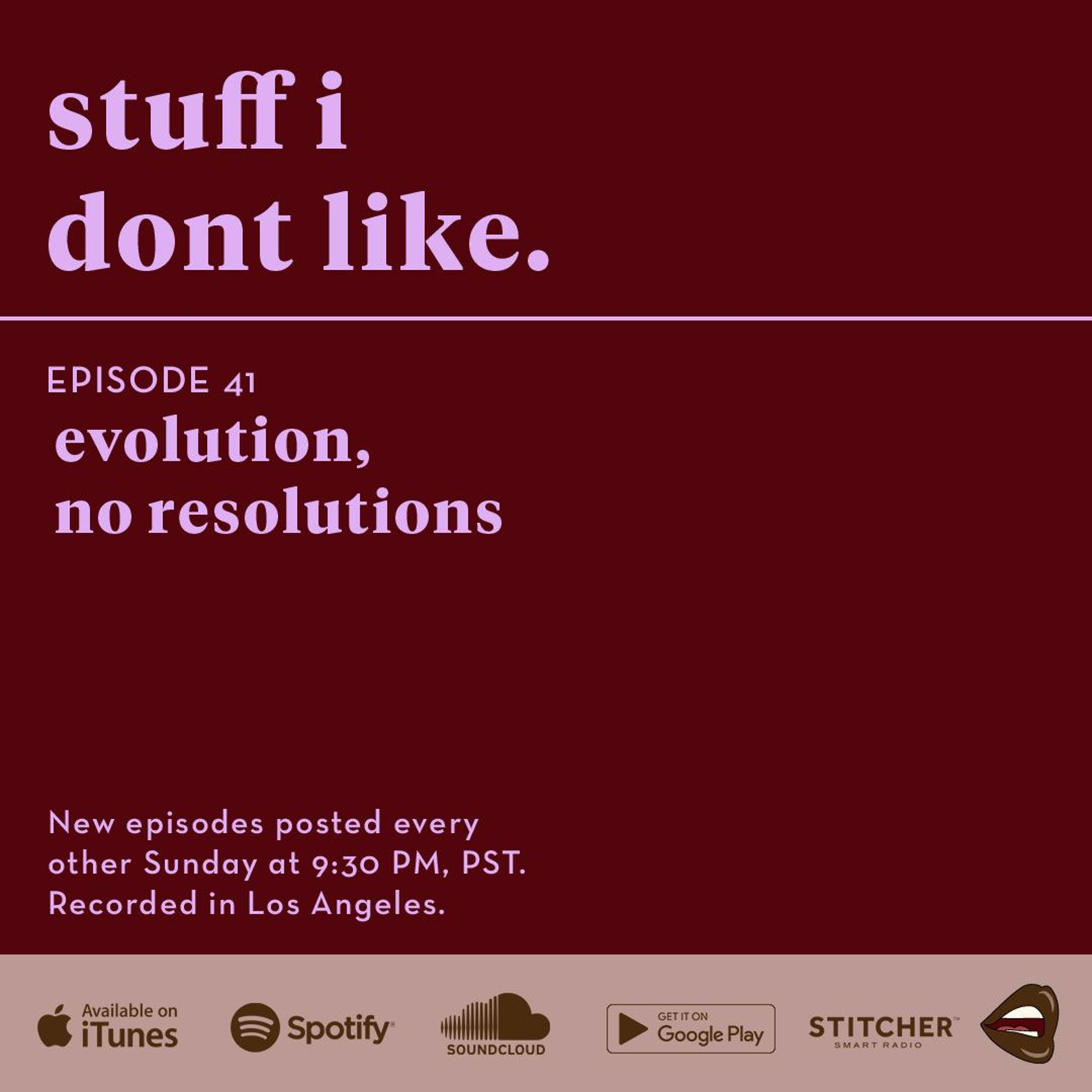 Evolution, not resolutions
