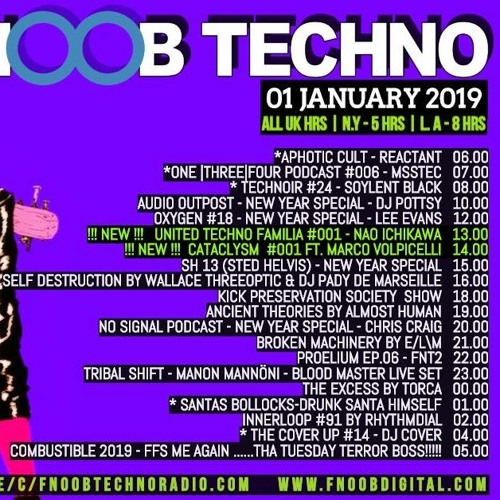SH13 (Sted Hellvis) - FNOOB New Years Day 2019 Guest Mix.  Industrial Techno