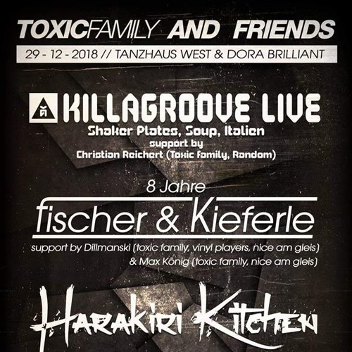 Killagroove Live @Tanzhaus West (Frankfurt) 29/12/2018 - Toxic Family & Friends