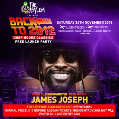 James Joseph LIVE SET @ #Tekkers 24th Nov @ Fire + Lightbox