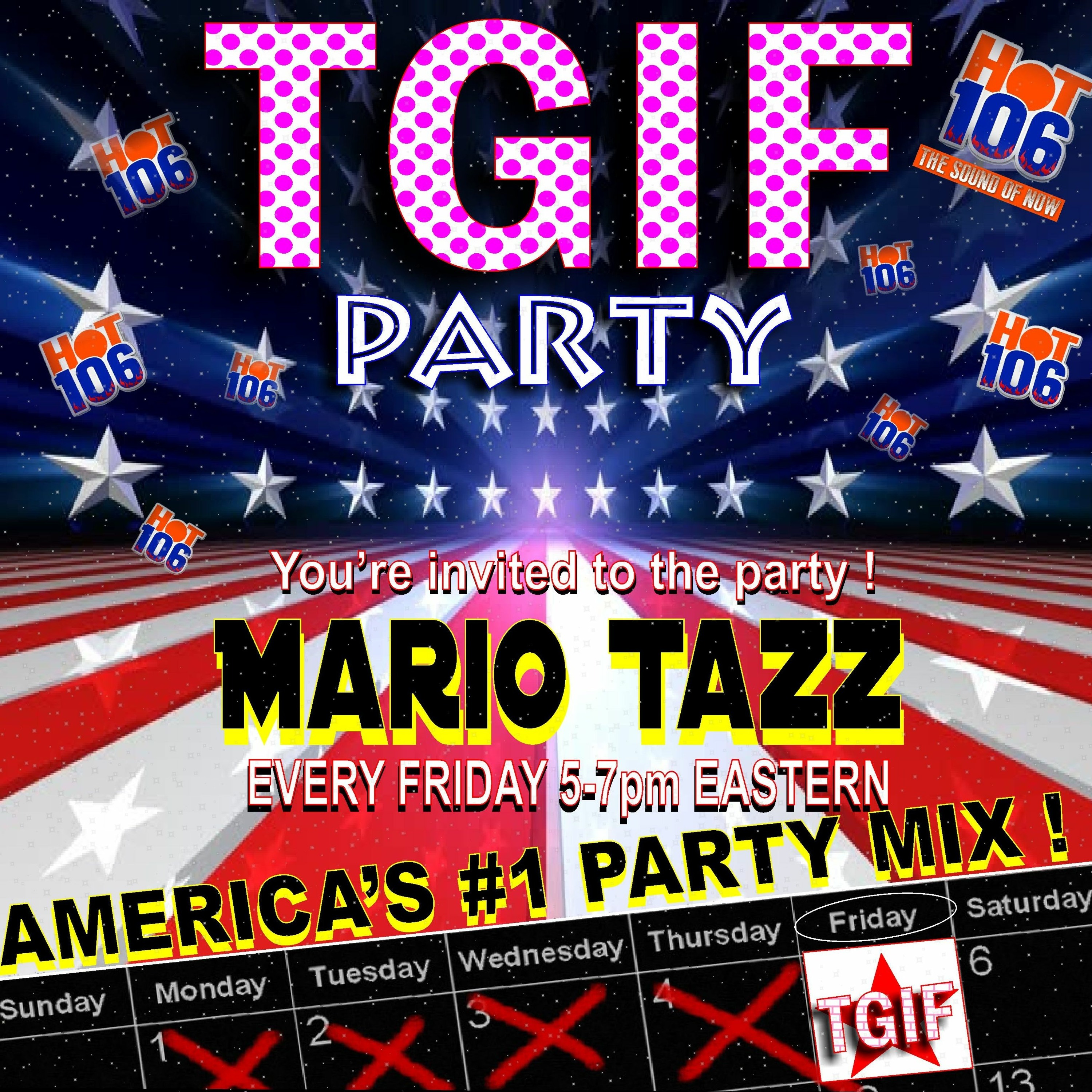 TGIF PARTY AMERICA'S NUMBER #1 FRIDAY DANCE MIX SHOW episode artwork