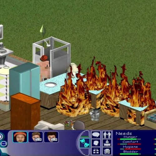 the sims 1 fire the sims 1 fire