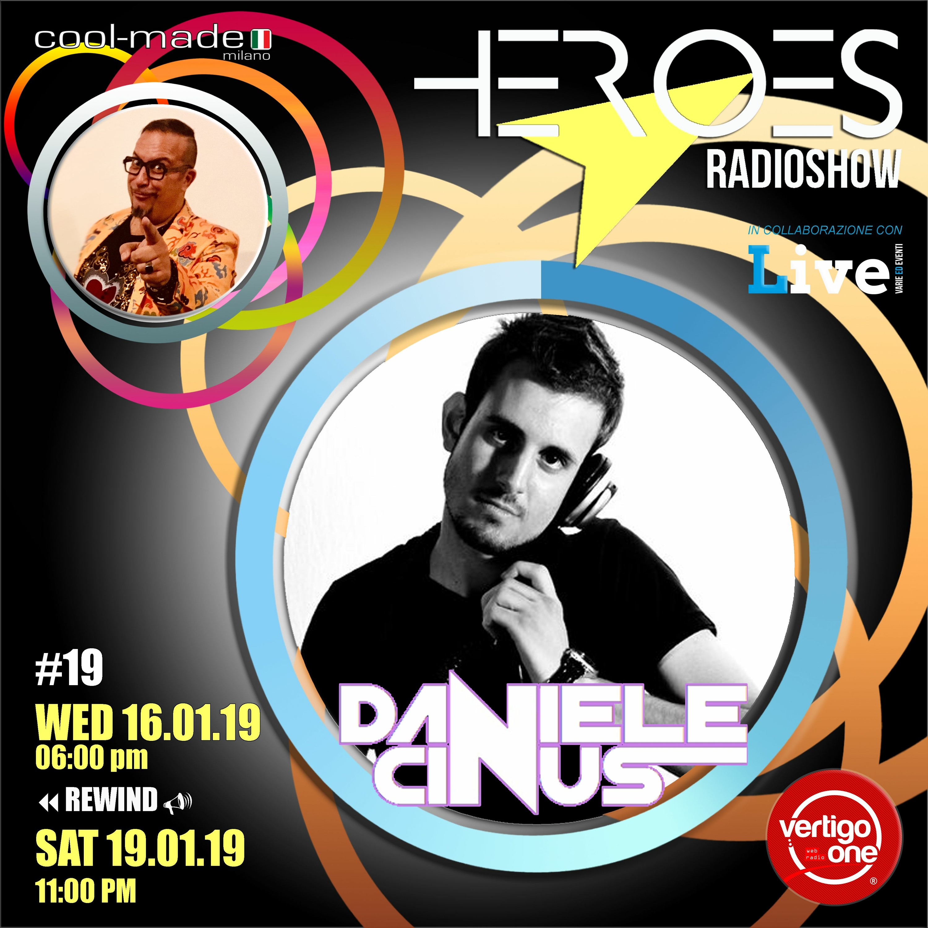 #19/2018-19> HEROES RadioShow - Special Guest DANIELE CINUS episode artwork