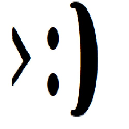 >:)